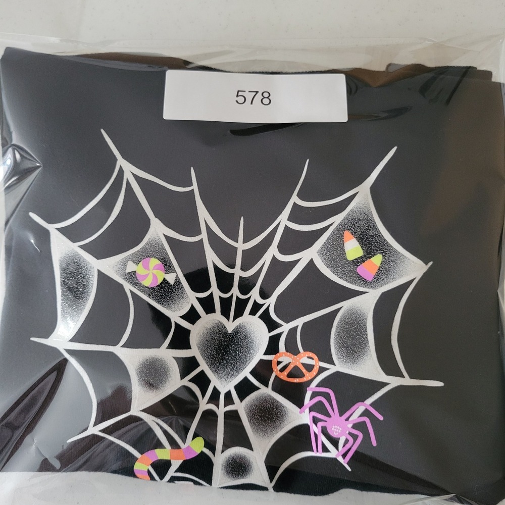Cat‎ & Jack Halloween Sweatshirt, Spiderweb, Candy, Girls, Size L (10/12) - Picture 5 of 5